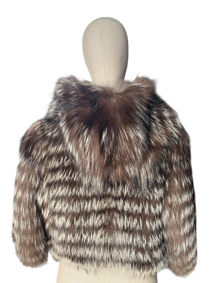 Pelliccia in volpe argentata