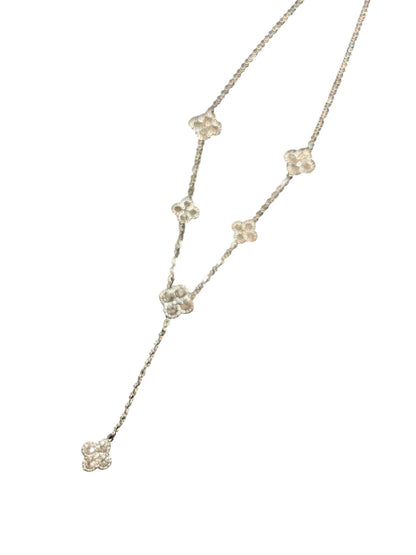 Collana con fiori strass